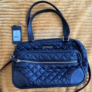 MZ wallace medium crosby in black/silver